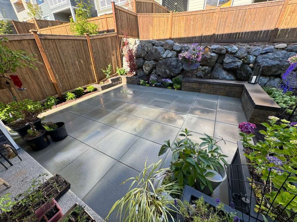Finished backyard patio