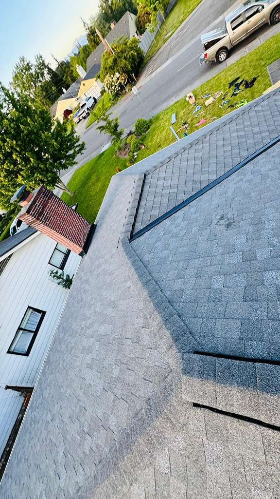 Finished shingle roofing