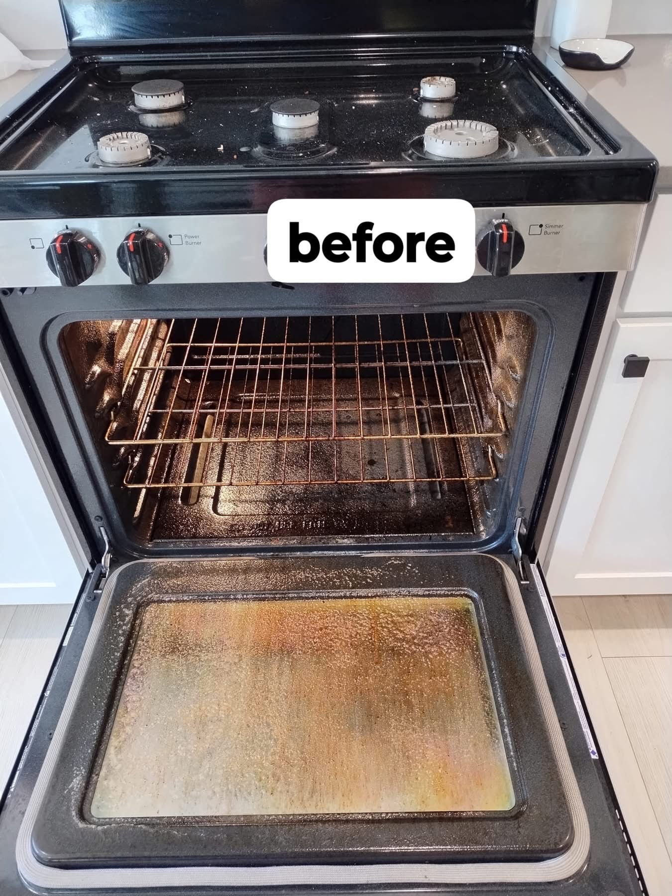 Oven cleaning before